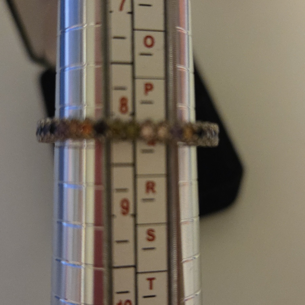 Multi-Moissonite Pav Stackable Ring - Pink And Mu… - image 4